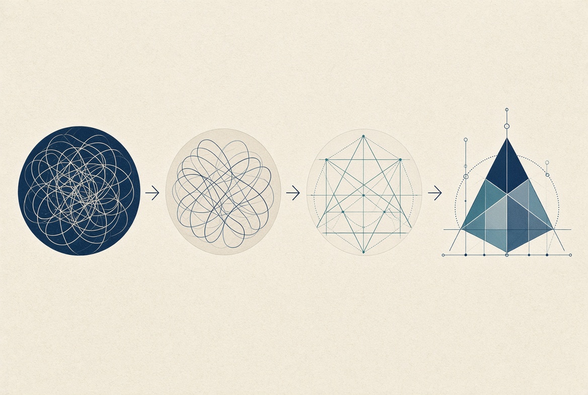 Del caos a la estructura: los cuatro tiempos del método